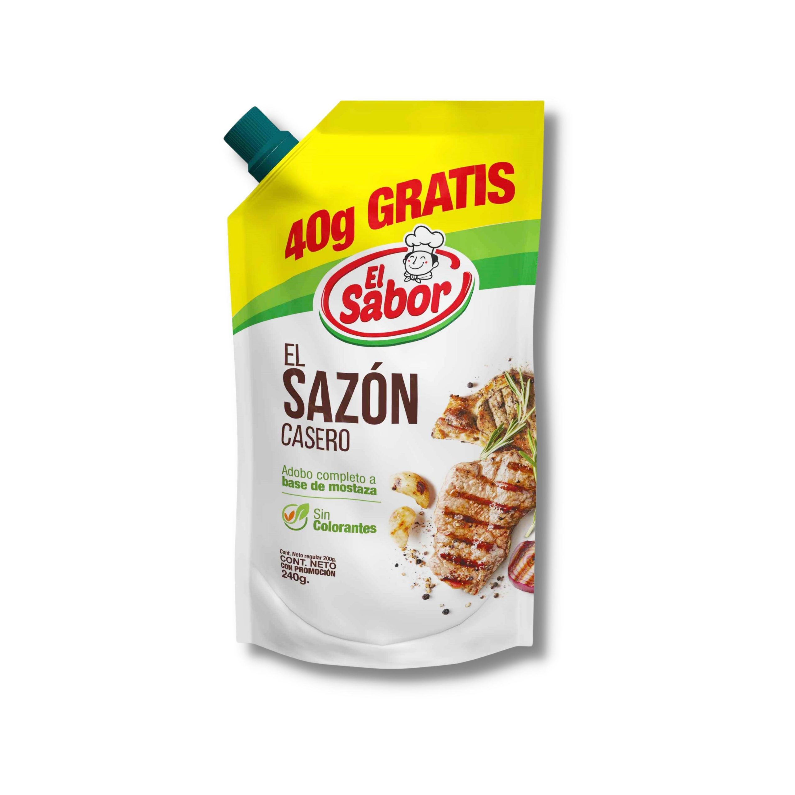 Sazon Casero El Sabor 240gr Fortaleza Super